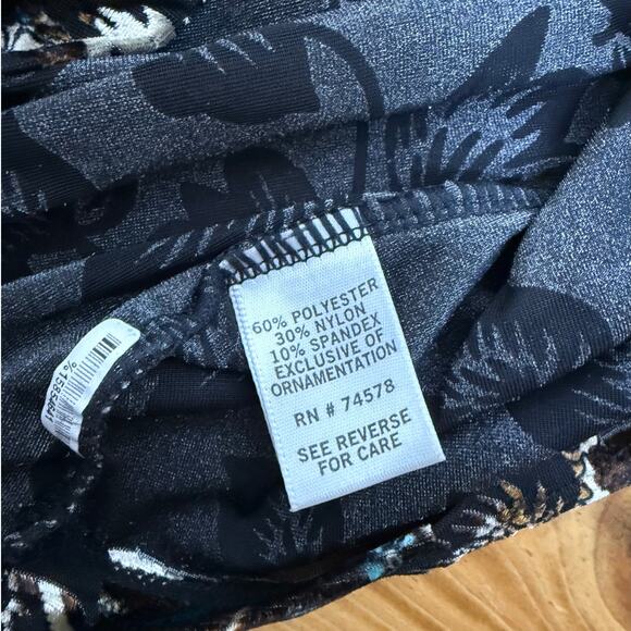 CACHE Y2K Beaded Velvet Lightweight Sweater. Paisley, Leaves, Floral. Size: S - Picture 4 of 6